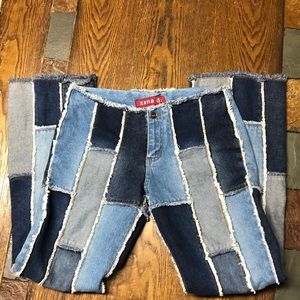 Zane di Vintage Waistless Low Rise Patchwork Jeans